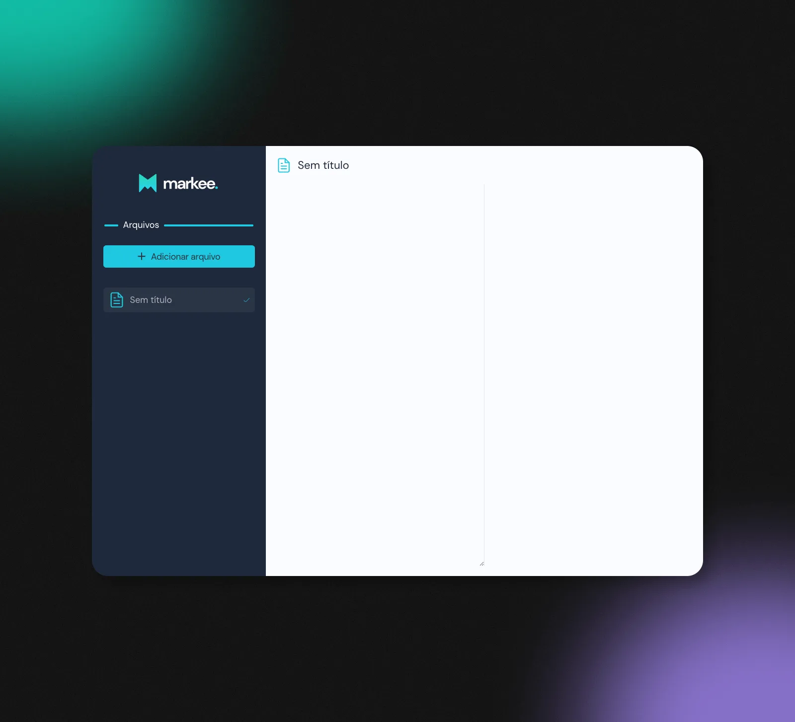 Screenshot of the Markee App interface